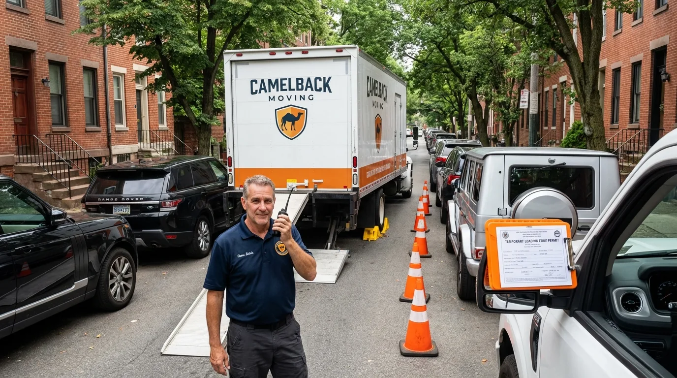City street loading permit setup in New Egypt, NJ