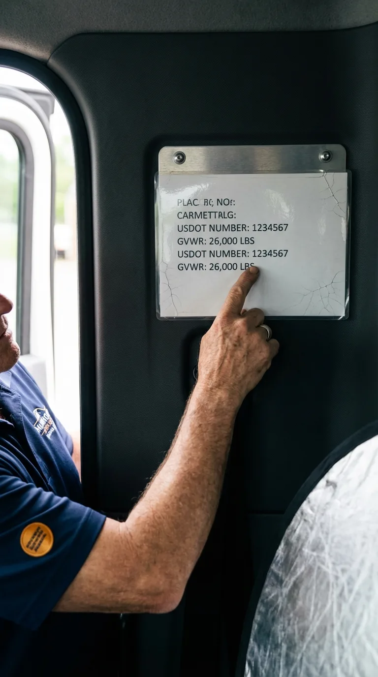 USDOT licensing placard verification in New Egypt